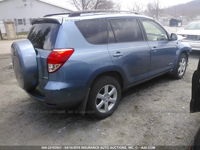 JTMBK31V886029012 - 2008 TOYOTA RAV4 LIMITED Light Blue photo 4