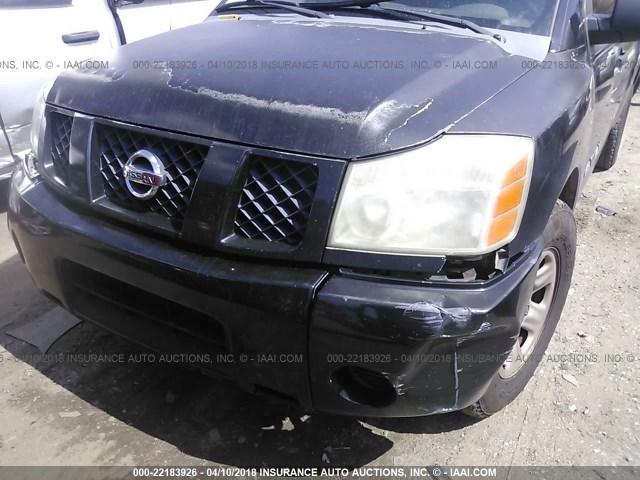 1N6BA06A26N535071 - 2006 NISSAN TITAN XE/SE/LE BLACK photo 6