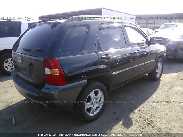 KNDJF724567161777 - 2006 KIA NEW SPORTAGE  BLACK photo 4