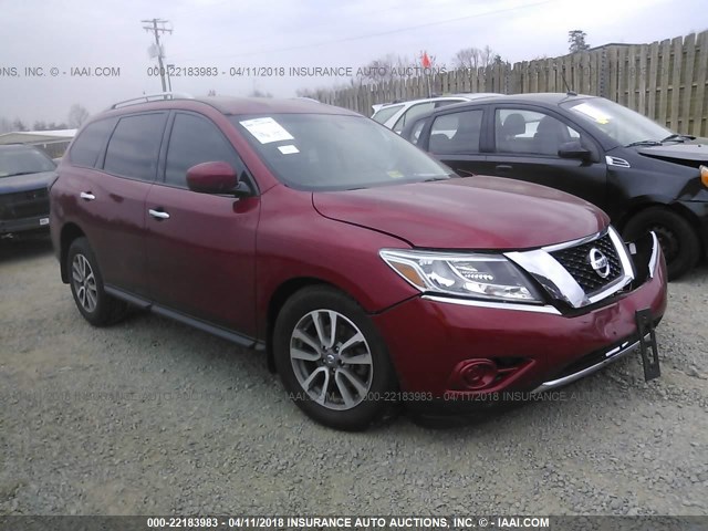 5N1AR2MM9EC682137 - 2014 NISSAN PATHFINDER S/SV/SL/PLATINUM 红色 照片 1