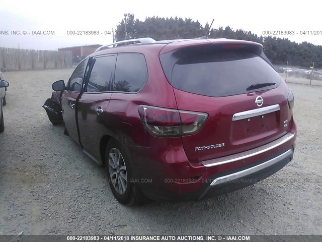 5N1AR2MM9EC682137 - 2014 NISSAN PATHFINDER S/SV/SL/PLATINUM 红色 照片 3