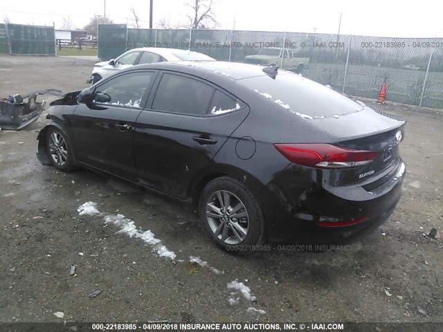 5NPD84LF3JH229133 - 2018 HYUNDAI ELANTRA SEL/VALUE/LIMITED BLACK photo 3