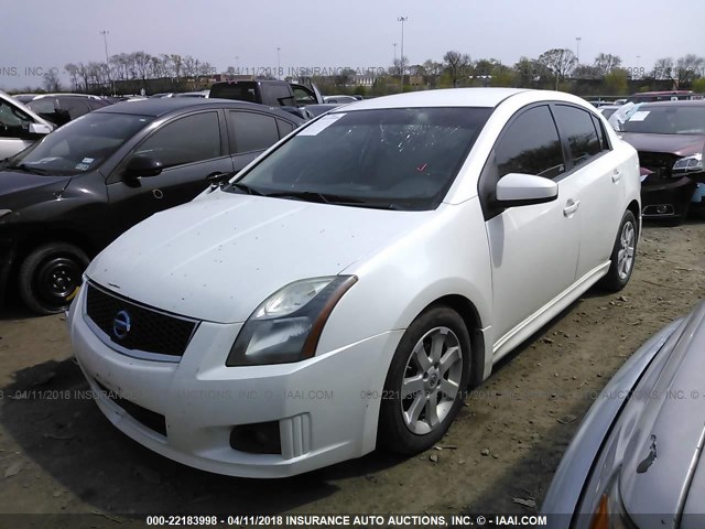 3N1AB6AP5BL685294 - 2011 NISSAN SENTRA 2.0/2.0S/SR/2.0SL WHITE photo 2