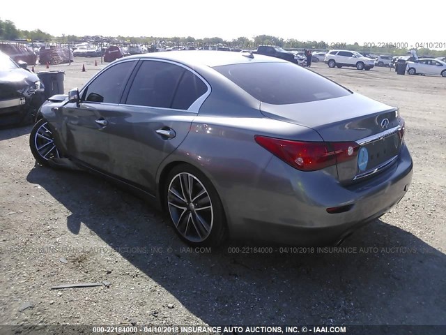 JN1BV7AP0EM687305 - 2014 INFINITI Q50 PREMIUM/SPORT GRAY photo 3