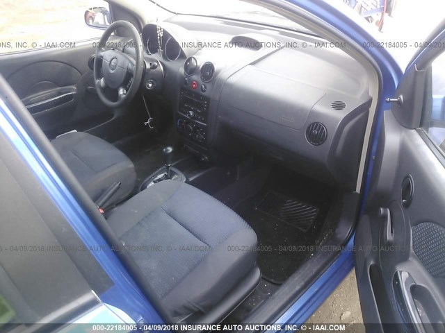 KL1TD56606B651725 - 2006 CHEVROLET AVEO LS BLUE photo 5