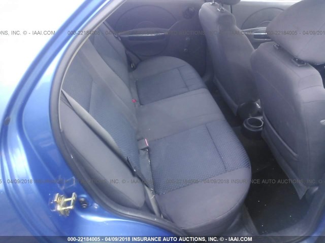 KL1TD56606B651725 - 2006 CHEVROLET AVEO LS BLUE photo 8