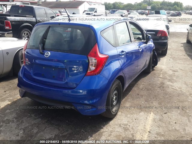 3N1CE2CP0HL369008 - 2017 NISSAN VERSA NOTE S/S PLUS/SV/SL/SR BLUE photo 4