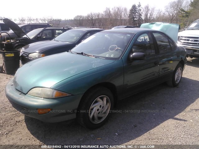 3G1JF524XVS853305 - 1997 CHEVROLET CAVALIER LS GREEN photo 2