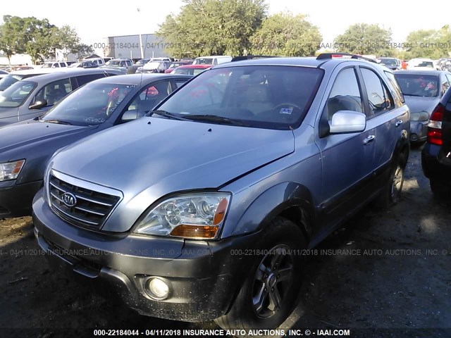 KNDJD736085809823 - 2008 KIA SORENTO EX/LX BLUE photo 2