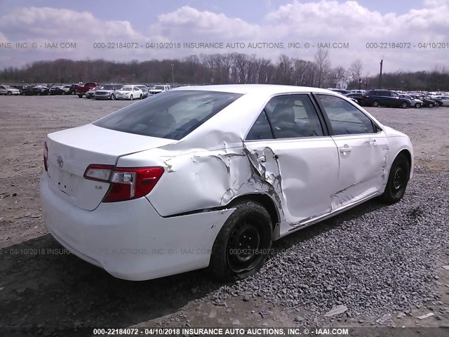 4T4BF1FK5ER382937 - 2014 TOYOTA CAMRY L/SE/LE/XLE 白色 照片 4