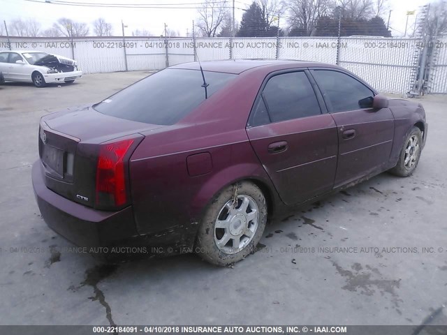 1G6DM57NX30159345 - 2003 CADILLAC CTS RED photo 4