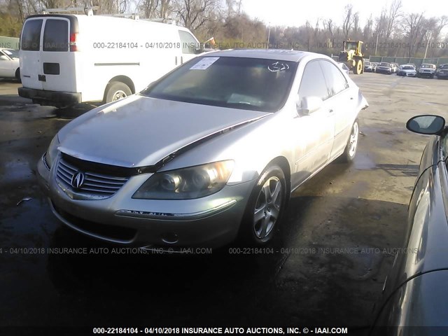 JH4KB16505C009801 - 2005 ACURA RL SILVER photo 2