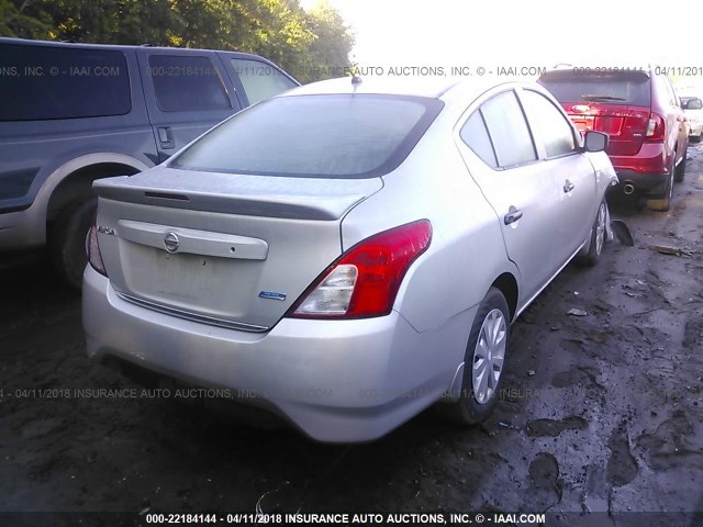 3N1CN7AP0GL876201 - 2016 NISSAN VERSA S/S PLUS/SV/SL SILVER photo 4