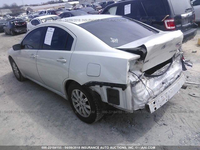 4A3AB36F58E013883 - 2008 MITSUBISHI GALANT ES WHITE photo 3