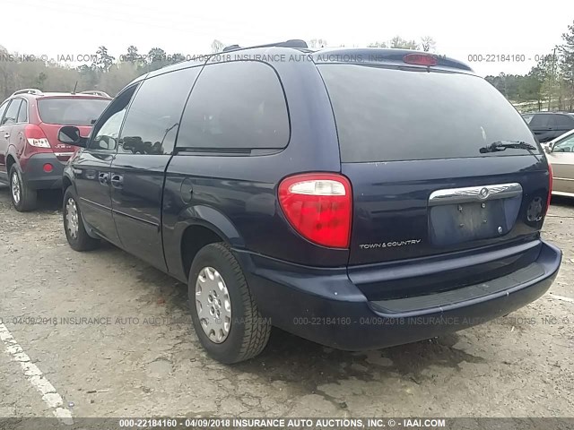 2C4GP44R04R596300 - 2004 CHRYSLER TOWN & COUNTRY LX BLUE photo 3