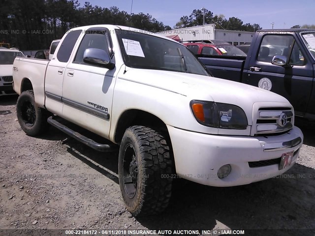 5TBBT44133S333622 - 2003 TOYOTA TUNDRA ACCESS CAB SR5 WHITE photo 1