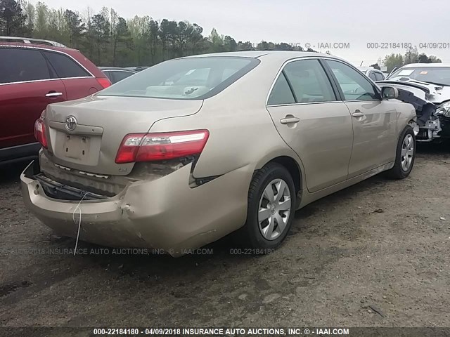 4T1BE46K17U008293 - 2007 TOYOTA CAMRY NEW GENERAT CE/LE/XLE/SE BEIGE photo 4