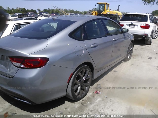 1C3CCCBG2FN506140 - 2015 CHRYSLER 200 S SILVER photo 4