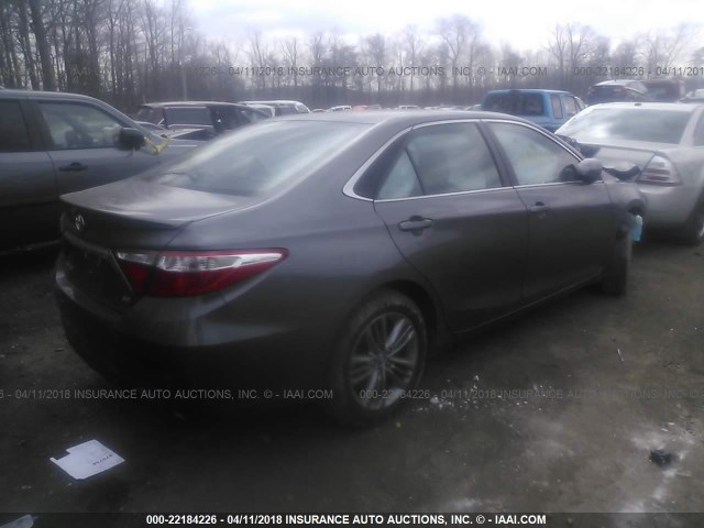 4T1BF1FK7GU574602 - 2016 TOYOTA CAMRY LE/XLE/SE/XSE Gris photo 4