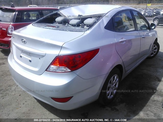 KMHCT4AE9DU508855 - 2013 HYUNDAI ACCENT GLS/GS GRAY photo 4