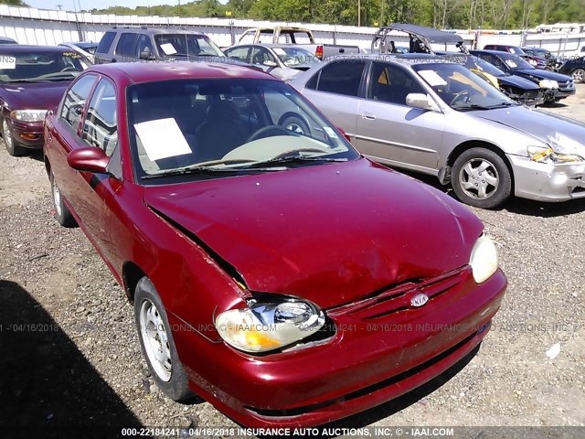 KNAFB1213W5755281 - 1998 KIA SEPHIA LS RED photo 1