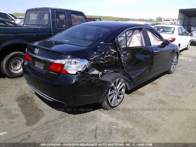 1HGCR2F5XFA178021 - 2015 HONDA ACCORD SPORT BLACK photo 4