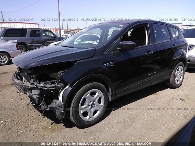 1FMCU0F76HUA38435 - 2017 FORD ESCAPE S BLACK photo 2