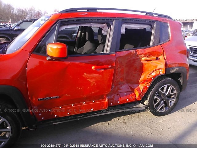 ZACCJBBB1HPE54655 - 2017 JEEP RENEGADE LATITUDE ORANGE photo 6