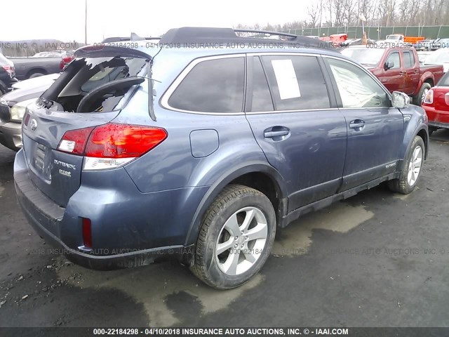 4S4BRBCC8E3276332 - 2014 SUBARU OUTBACK 2.5I PREMIUM BLUE photo 4