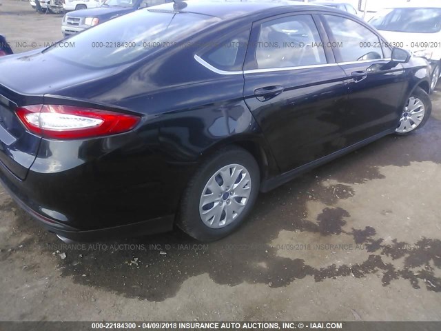 3FA6P0G78DR191140 - 2013 FORD FUSION S BLACK photo 4