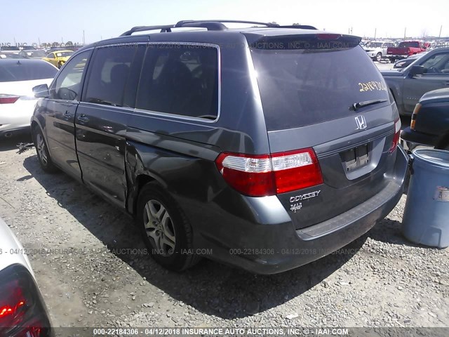 5FNRL38756B454353 - 2006 HONDA ODYSSEY EXL GRAY photo 3