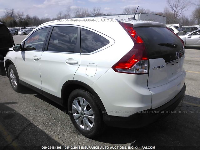 5J6RM4H74EL087180 - 2014 HONDA CR-V EXL WHITE photo 3