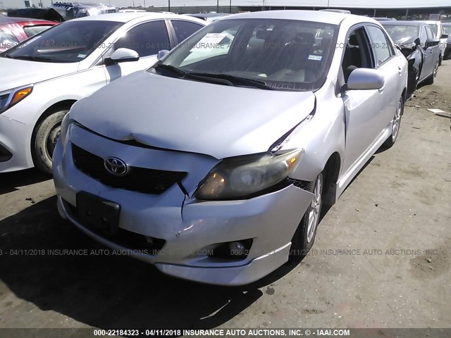 1NXBU40E19Z164925 - 2009 TOYOTA COROLLA S/LE/XLE SILVER photo 6