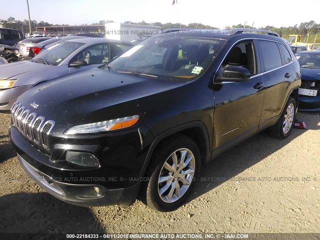 1C4PJLDB9EW207886 - 2014 JEEP CHEROKEE LIMITED BLACK photo 2