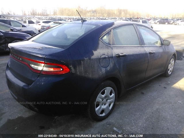 1C3CDFAA7DD175053 - 2013 DODGE DART SE/AERO Dark Blue photo 4