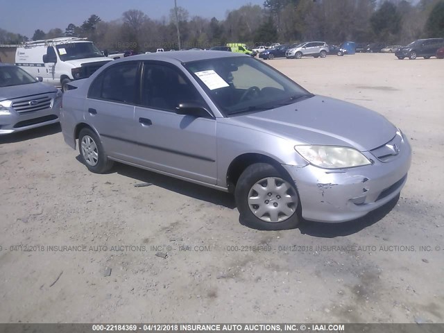 1HGES16354L009337 - 2004 HONDA CIVIC DX VP SILVER photo 1