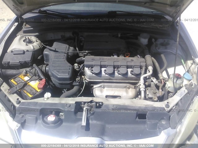 1HGES16354L009337 - 2004 HONDA CIVIC DX VP SILVER photo 10