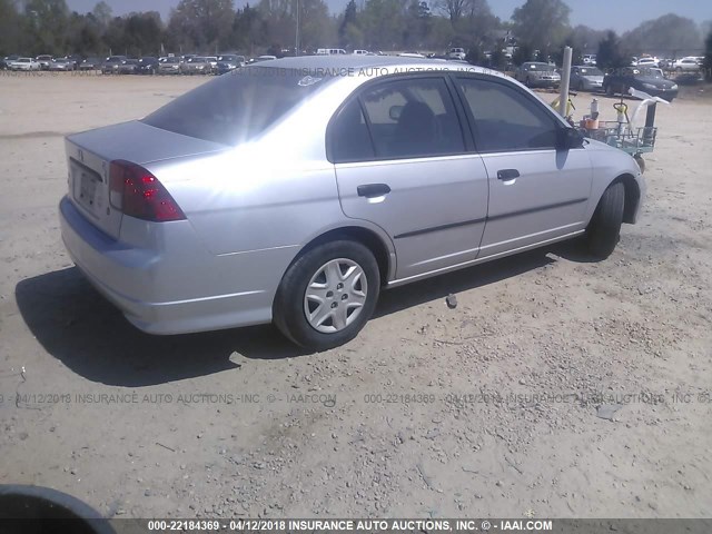 1HGES16354L009337 - 2004 HONDA CIVIC DX VP SILVER photo 4