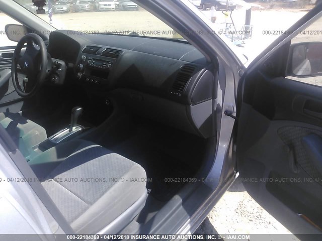 1HGES16354L009337 - 2004 HONDA CIVIC DX VP SILVER photo 5
