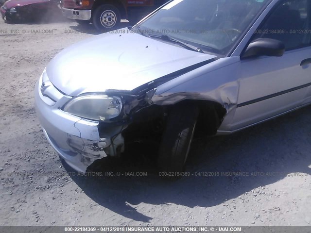 1HGES16354L009337 - 2004 HONDA CIVIC DX VP SILVER photo 6