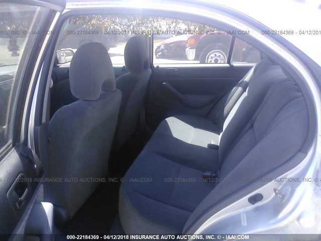 1HGES16354L009337 - 2004 HONDA CIVIC DX VP SILVER photo 8