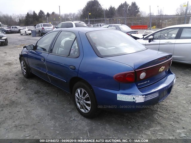 1G1JF52F147303313 - 2004 CHEVROLET CAVALIER LS BLUE photo 3