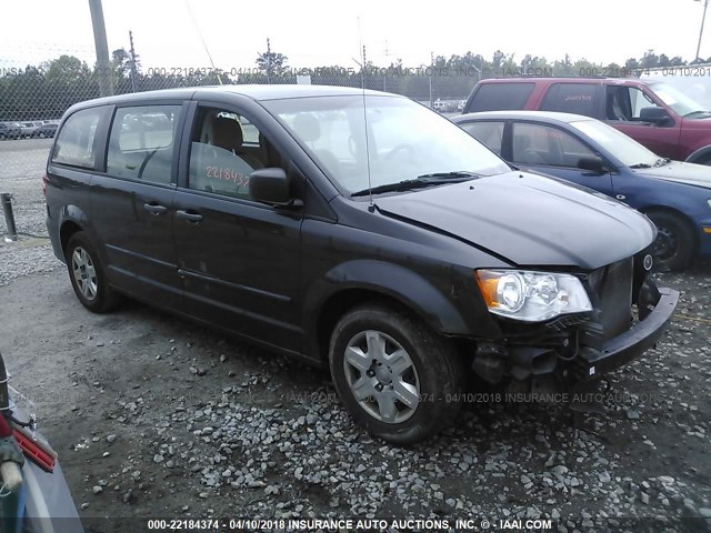 2C4RDGBG6CR403246 - 2012 DODGE GRAND CARAVAN SE GRAY photo 1