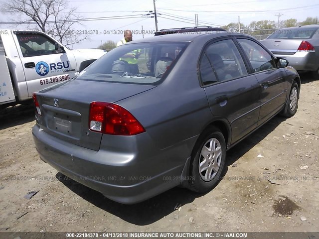 1HGES16365L016363 - 2005 HONDA CIVIC DX VP ნაცრისფერი ფოტო 4