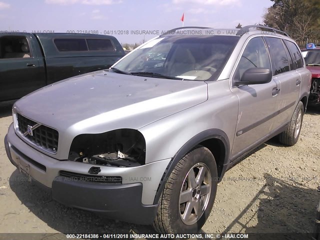 YV1CZ59H841126805 - 2004 VOLVO XC90 SILVER photo 2