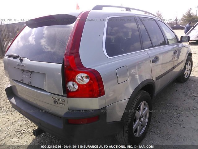 YV1CZ59H841126805 - 2004 VOLVO XC90 SILVER photo 4