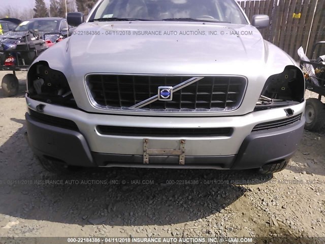 YV1CZ59H841126805 - 2004 VOLVO XC90 SILVER photo 6