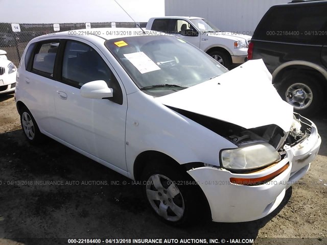 KL1TD66678B094384 - 2008 CHEVROLET AVEO LS WHITE photo 1