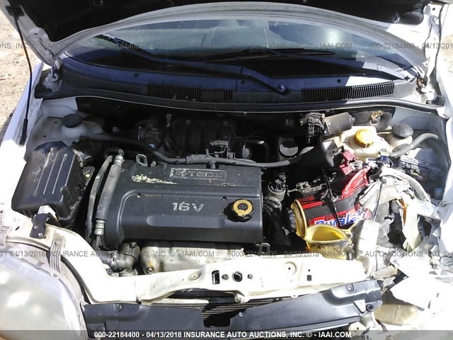KL1TD66678B094384 - 2008 CHEVROLET AVEO LS WHITE photo 10