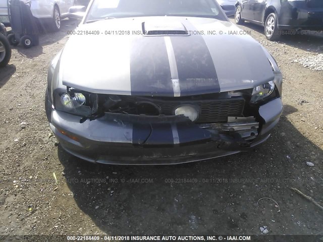 1ZVFT82H255241052 - 2005 FORD MUSTANG GT GRAY photo 6
